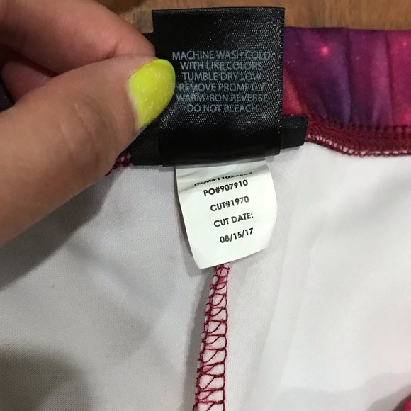 Torrid pink orange galaxy print leggings celestial clouds 00 10 clouds - Picture 4 of 8